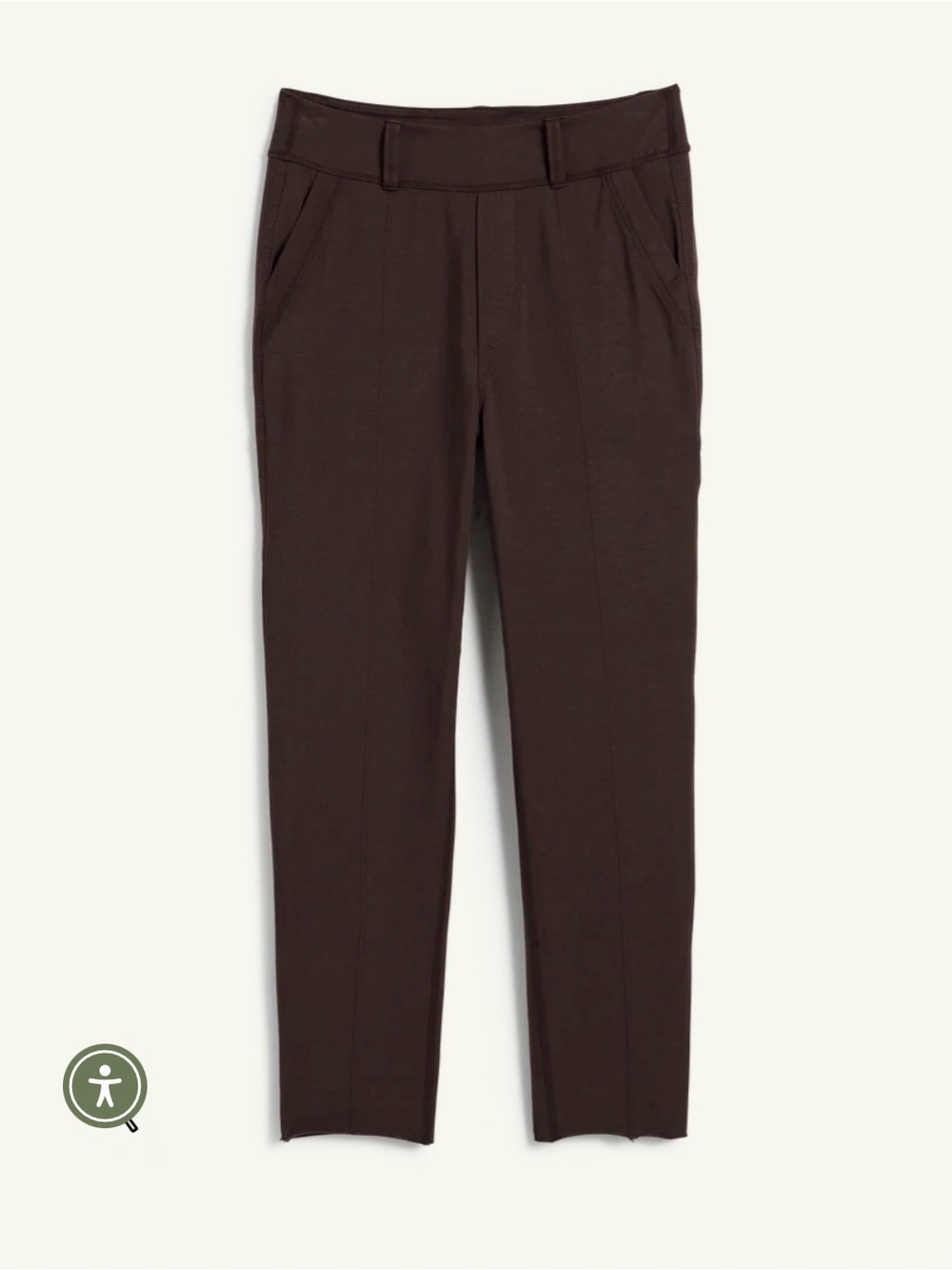 Frank & Eileen Cropped Slim Ankle Pants in Dark Brown - Picture 3 of 3